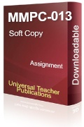 MMPC-013 Solved Assignment